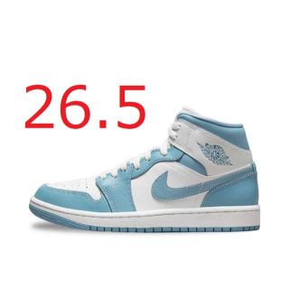 ナイキ(NIKE)のNIKE WMNS AIR JORDAN 1 MID BLUE 26.5cm(スニーカー)