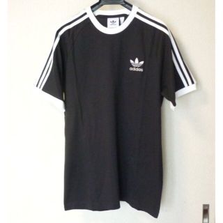 アディダス(adidas)の新品◆(O)(XL)アディダスオリジナルス 黒3ストライプスTシャツ(Tシャツ/カットソー(半袖/袖なし))