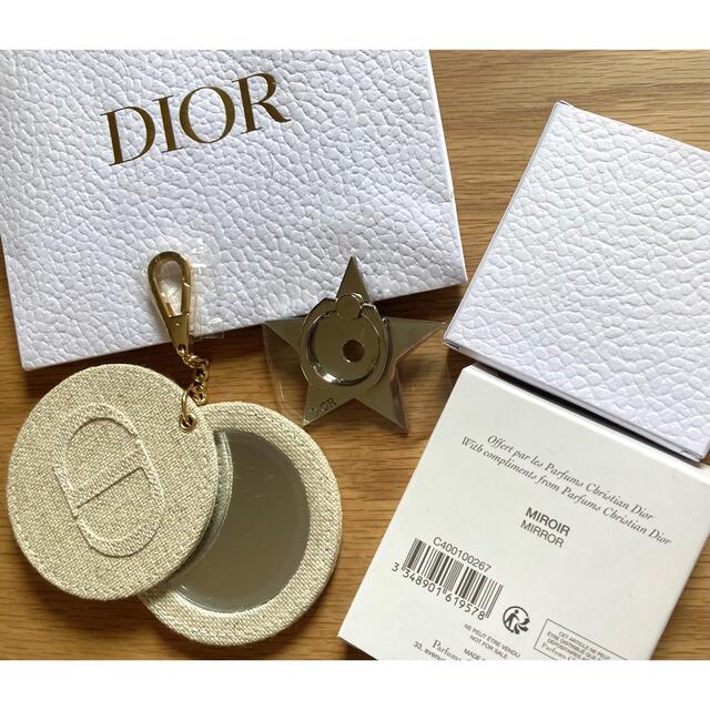 Dior(ディオール)の【新品】Dior スプリング ミラー &スマホリングノベルティ　ショッパー付き レディースのファッション小物(ミラー)の商品写真