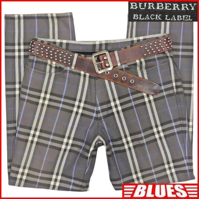 BURBERRY BLACK LABEL(バーバリーブラックレーベル)のバーバリーブラックレーベル ノバチェック パンツ W30 古着 メンズX6088 メンズのパンツ(チノパン)の商品写真