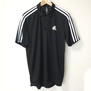 アディダス(adidas)の新品◆(2XO)(3XL)アディダス黒3st AEROREADYポロシャツ(ポロシャツ)