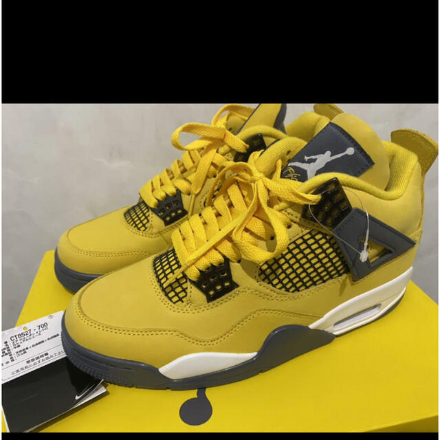 NIKE AIR JORDAN 4 RETRO TOUR YELLOW US8 - スニーカー