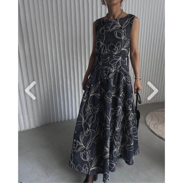 71%OFF!】 DENIM LIKE FLOWER DRESS eu-agencies.net