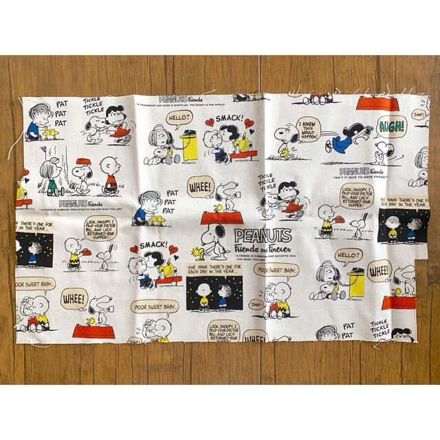 SNOOPY(スヌーピー)の【はぎれ】スヌーピー SNOOPY 帆布生地 ハンドメイド素材 ハンドメイドの素材/材料(生地/糸)の商品写真