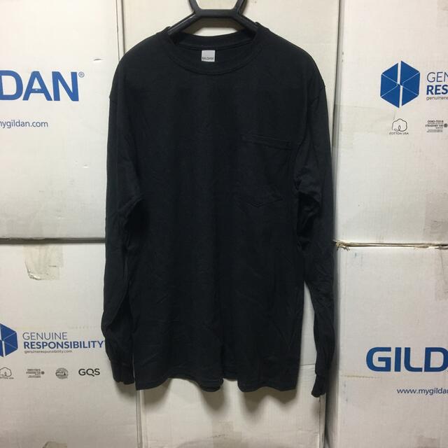 新品 GILDAN ギルダン 長袖ロンT チャコールグレー L