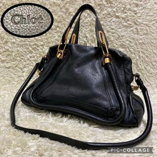 クロエ(Chloe)の極美品✨ クロエ パラティ ショルダーバッグ 2way ミディアム ブラック 黒(ショルダーバッグ)