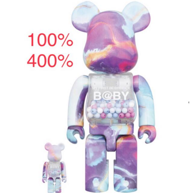 MEDICOM TOY(メディコムトイ)のMY FIRST BE@RBRICK B@BY MARBLE 100％&400％ エンタメ/ホビーのフィギュア(その他)の商品写真