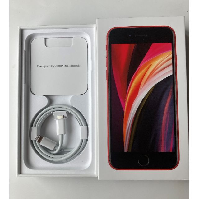 SIMフリー iPhone SE2 64GB 100% 赤綺麗です動作確認済