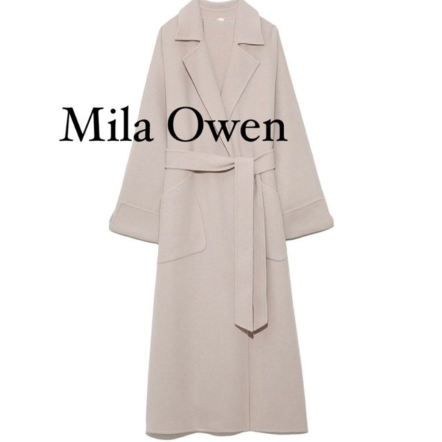 Mila Owen ミラオーウェン トレンチディテール接結 ロングコート コート