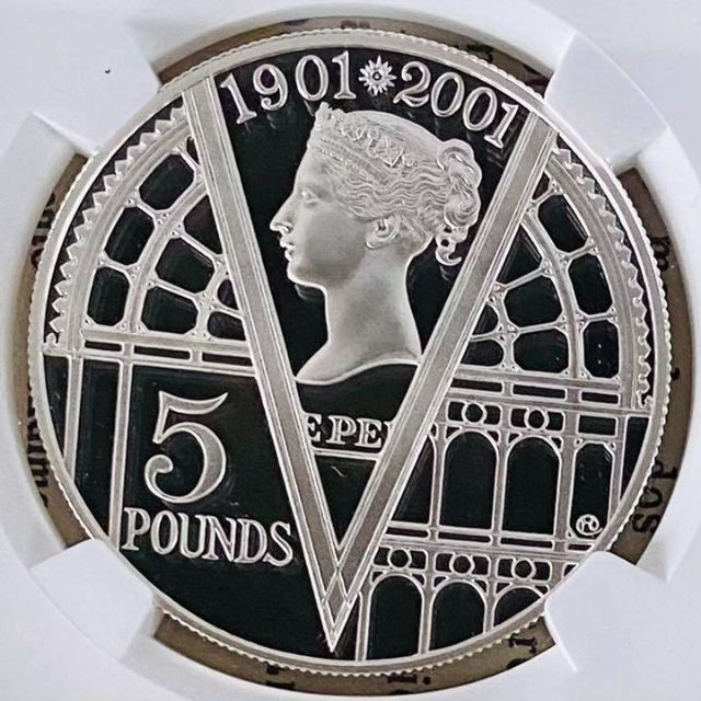 ★NGC★最高鑑定★2001 PF70 イギリス ビクトリア女王100周年 銀貨