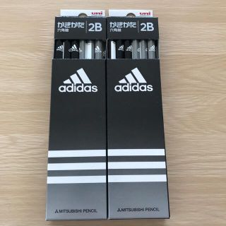 ミツビシエンピツ(三菱鉛筆)の三菱鉛筆 えんぴつ adidas アディダス 2B 黒 12本 2セット(鉛筆)