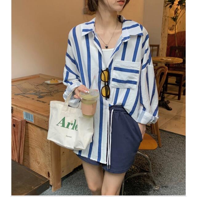 ZARA(ザラ)のストライプオーバーシャツ レディースのトップス(シャツ/ブラウス(長袖/七分))の商品写真