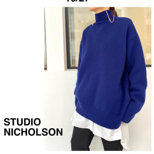 【STUDIO NICHOLSON】5GG HIGH COLLAR KNIT