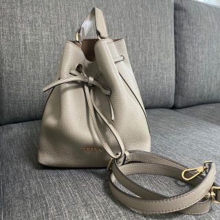 フルラ(Furla)のシェルシェミディ様専用！！　FURLA バッグ　リボン　グレージュ　コスタンザ(ハンドバッグ)