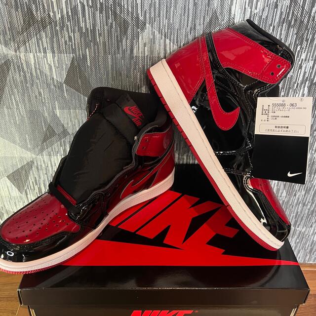 NIKE(ナイキ)のNike Air Jordan 1 High OG "Patent Bred" メンズの靴/シューズ(スニーカー)の商品写真