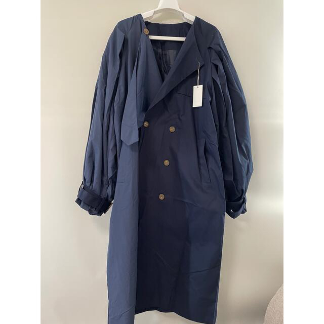 Switching design coat  トレンチコート レディースのジャケット/アウター(ロングコート)の商品写真