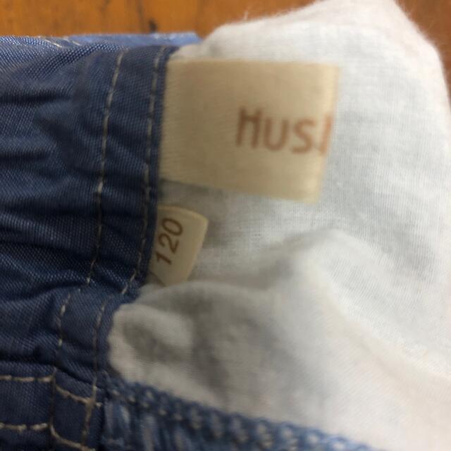 HusHush(ハッシュアッシュ)のキッズ　コットンハーフパンツ　ブルー120 キッズ/ベビー/マタニティのキッズ服男の子用(90cm~)(パンツ/スパッツ)の商品写真