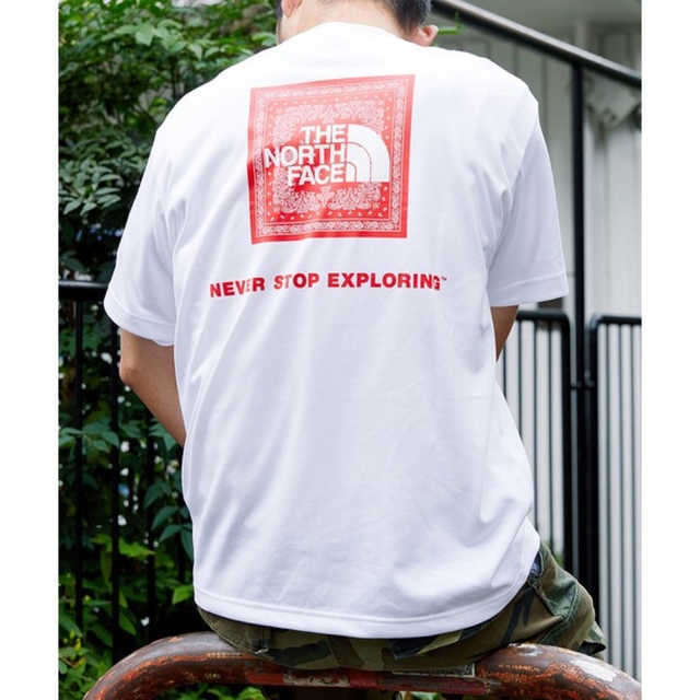 THE NORTH FACE(ザノースフェイス)のノースフェイス ペイズリー Tシャツ スクエアロゴ メンズのトップス(Tシャツ/カットソー(半袖/袖なし))の商品写真