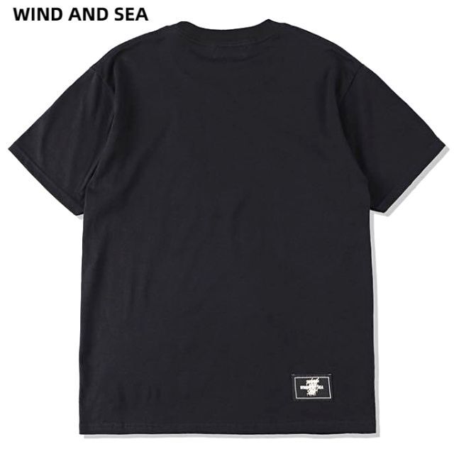 M 黒 WIND AND SEA Tシャツ キムタク着