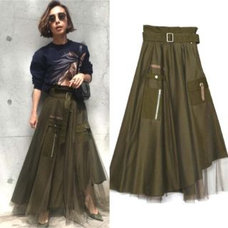 アメリヴィンテージ  MYLITARY ASYMMETRY SKIRT チュール