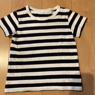 ムジルシリョウヒン(MUJI (無印良品))の無印　ボーダー　100(Tシャツ/カットソー)