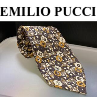 エミリオプッチ(EMILIO PUCCI)のモダンレトロ　8.5cm幅　レギュラータイ　エミリオプッチ　絹100%(ネクタイ)
