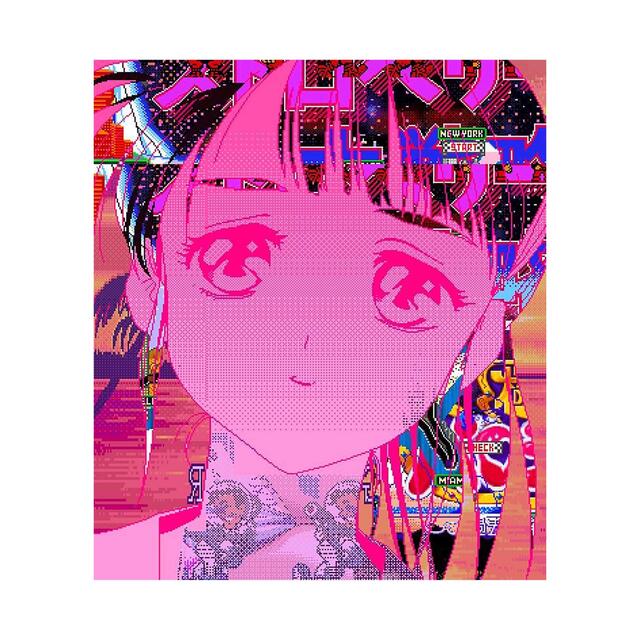 新品 美少女 日本 アニメ ゲーム風 ピクセル バグ オタク Tシャツ ロンT 2