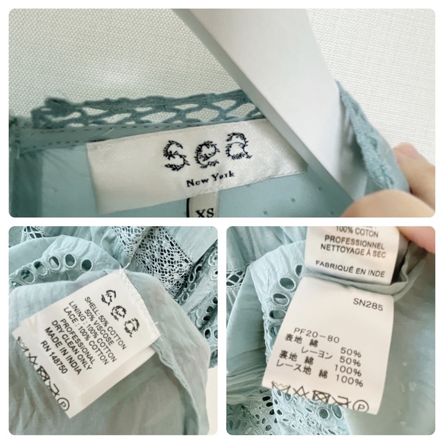 sea new york カットワークレースワンピース 未使用 販売値下げ