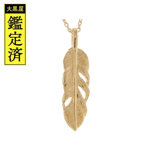 K18】イヤリング 羽根モチーフ ブラック ゴールド アクセサリー www