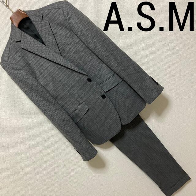 A.S.M ATELIER SAB MEN(エイエスエム)のA.S.M アトリエサブ フォーメン◆シルキーパール 織柄 セットアップ スーツ メンズのスーツ(セットアップ)の商品写真