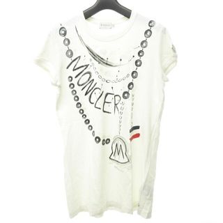 モンクレール(MONCLER)のモンクレール  MAGLIA プリント Tシャツ カットソー 半袖 S 白 (カットソー(半袖/袖なし))