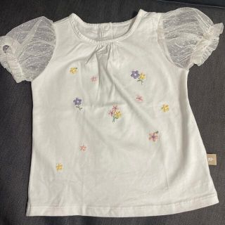 デイブベラ　小花刺繍　半袖Tシャツ　24M(Ｔシャツ)