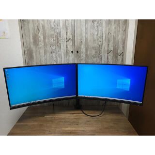 MSI Optix G24C4 144Hz 2台セット アーム付き