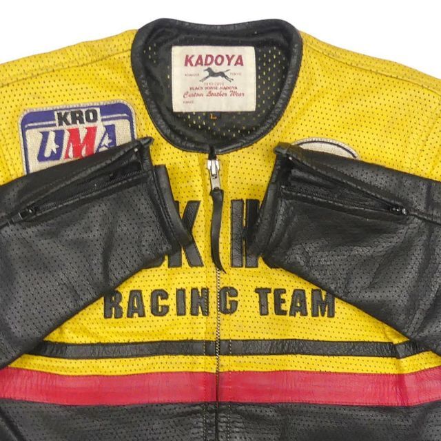 ライダースジャケット 本革 シングルメンズレザージャケットL黒バイク