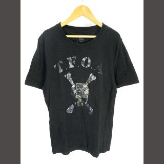 ロエン(Roen)のRoen Tシャツ 半袖 クルーネック スカル ドクロ プリント 黒 46(Tシャツ/カットソー(半袖/袖なし))