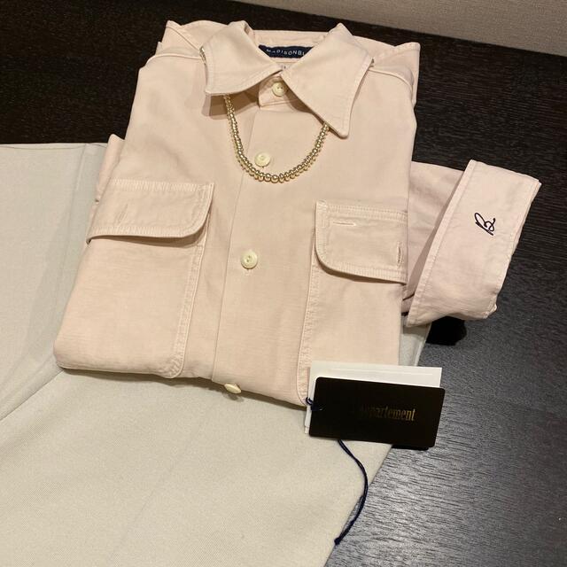 L'Appartement DEUXIEME CLASSE(アパルトモンドゥーズィエムクラス)の美品✨マディソンブルー💖HAMPTON SHIRT BS PASTEL ピンク レディースのトップス(シャツ/ブラウス(長袖/七分))の商品写真