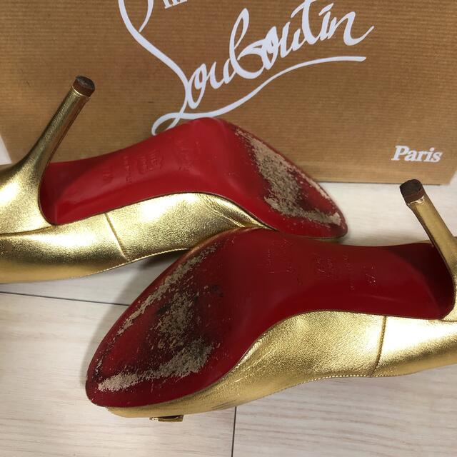 クリスチャン・ルブタン パンプス ゴールド 2