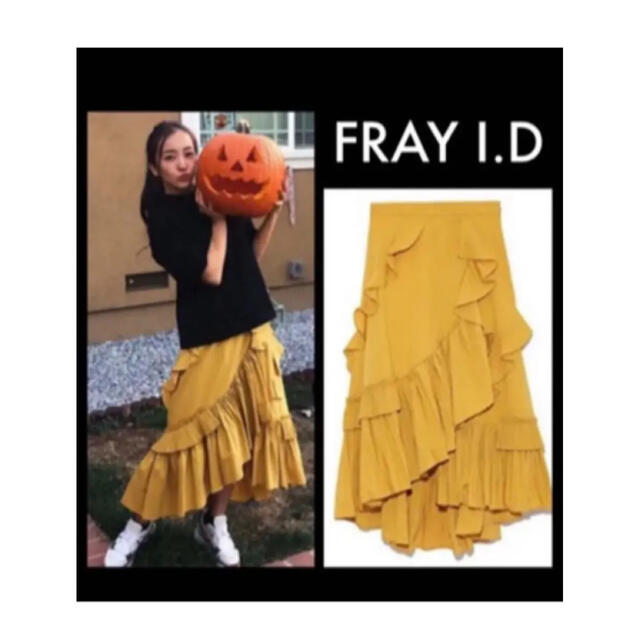 FRAY I.D(フレイアイディー)のfray idフレアプリーツアシメスカート レディースのスカート(ロングスカート)の商品写真