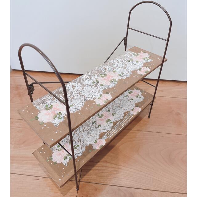 薔薇 ミニシェルフ キッチンシェルフ 棚 ナチュラル雑貨