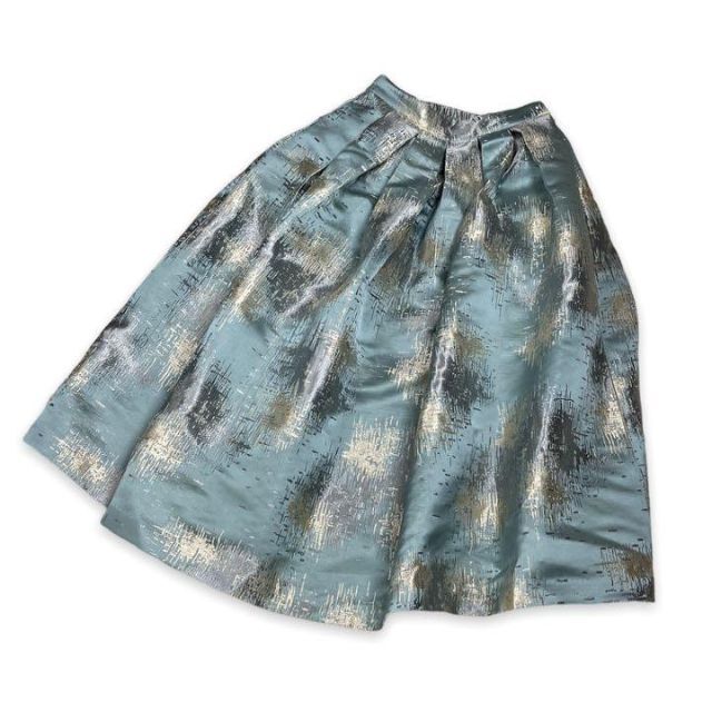 完売品】 新品同様✨ リンカブル 高級感 ジャガードスカート ブルー M