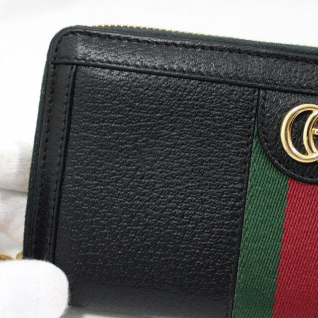 Gucci - 美品★グッチ オフィディア シェリーライン 長財布 ブラック T-J4947