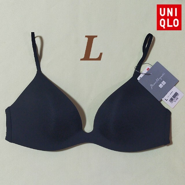 UNIQLO(ユニクロ)のユニクロ ワイヤレスブラ Ｌ マメクロゴウチ ノンワイヤーブラジャーUNIQLO レディースの下着/アンダーウェア(ブラ)の商品写真