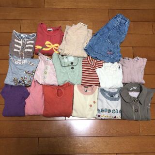 ニットプランナー(KP)の子供服　まとめ売り　女の子　16点セット　春物長袖トップス　95〜100㎝(Tシャツ/カットソー)