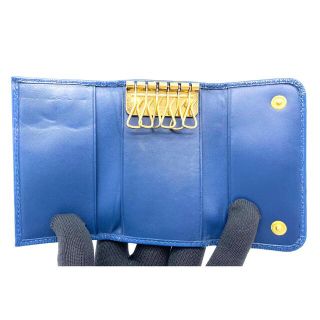 PRADA - PRADA プラダ キーケース ネイビー レザー 美品の通販 by