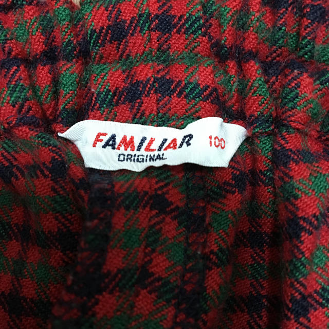 familiar(ファミリア)の値下げ☆ファミリアチェック 短パン 100 キッズ/ベビー/マタニティのキッズ服男の子用(90cm~)(パンツ/スパッツ)の商品写真