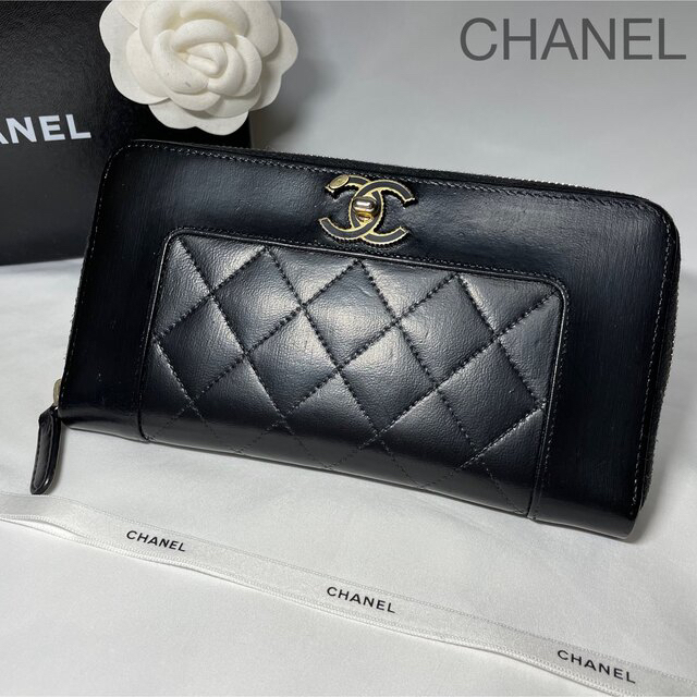 誠実 CHANEL - CHANELシャネル マドモアゼル マトラッセ ラムスキン
