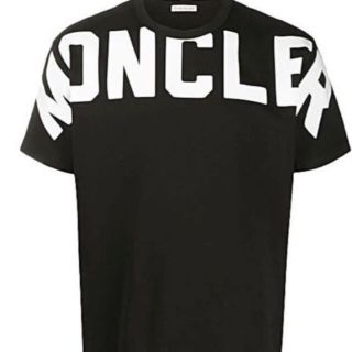 モンクレール(MONCLER)の★最新作★ MONCLER 半袖Tシャツ Ｍ　ビッグロゴ ブラック モンクレール(Tシャツ/カットソー(半袖/袖なし))