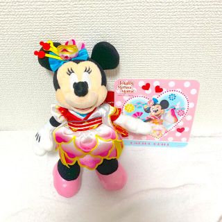 ディズニー(Disney)の彩涼華舞　トータリーミニーマウスぬいぐるみバッジ＆コースター(キャラクターグッズ)