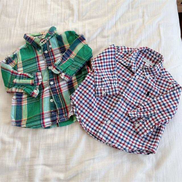 POLO RALPH LAUREN(ポロラルフローレン)のラルフローレン　チェックシャツ　2枚セット　 キッズ/ベビー/マタニティのベビー服(~85cm)(シャツ/カットソー)の商品写真