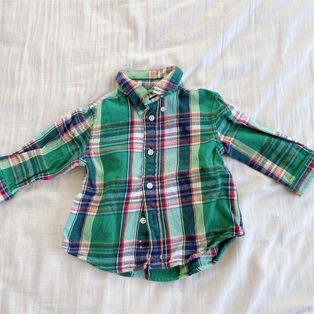 POLO RALPH LAUREN(ポロラルフローレン)のラルフローレン　チェックシャツ　2枚セット　 キッズ/ベビー/マタニティのベビー服(~85cm)(シャツ/カットソー)の商品写真